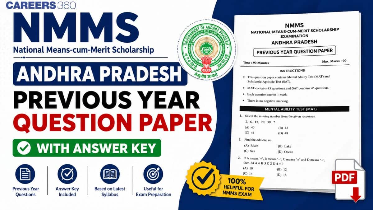 NMMS Andhra Pradesh Previous Year Question Paper with Answer Key PDF Download (2025, 2024, 2023, 2022)